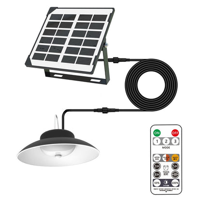 Single Head Solar Powered Pendant Light IP65 Waterproof Motion Sensor Hanging Garage Lamp with Remote Control
