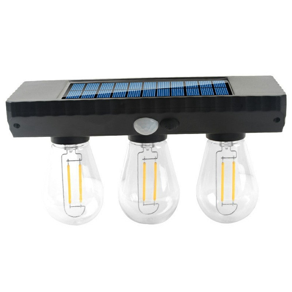 3 Solar Tungsten Filament Bulb Light Outdoor Motion Sensor Wall Light Solar Powered LED Lamp