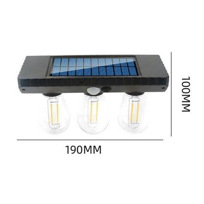 3 Solar Tungsten Filament Bulb Light Outdoor Motion Sensor Wall Light Solar Powered LED Lamp