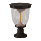 Flaming Mountain Effect Solar Pillar Light Outdoor Garden COB Post Cap Lamp for Patio / Pathway Decoration
