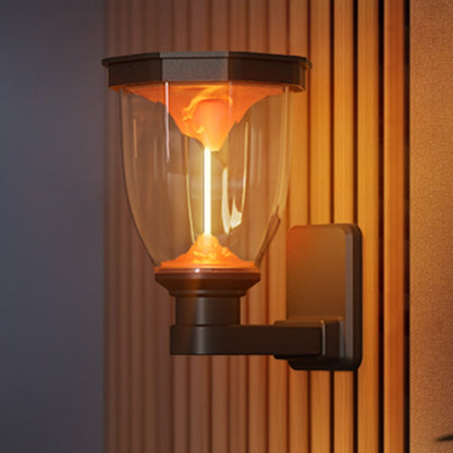 Wall Mounted Flaming Mountain Effect Solar Light Waterproof COB Landscape Lamp for Garden  /  Patio  /  Pathway