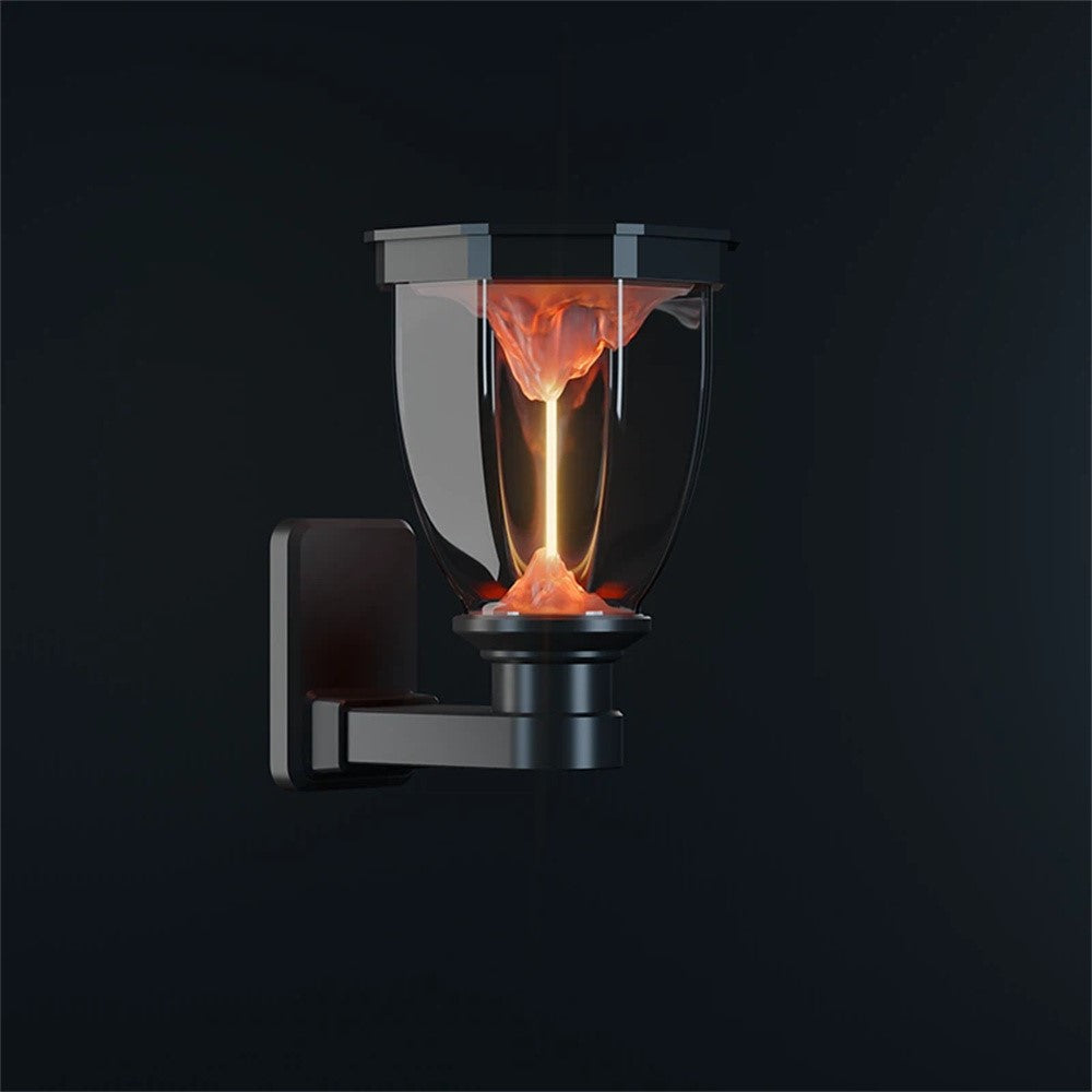 Wall Mounted Flaming Mountain Effect Solar Light Waterproof COB Landscape Lamp for Garden  /  Patio  /  Pathway
