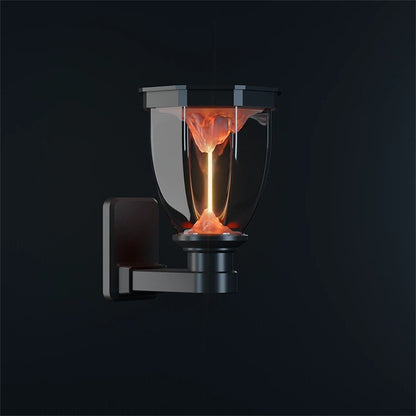Wall Mounted Flaming Mountain Effect Solar Light Waterproof COB Landscape Lamp for Garden  /  Patio  /  Pathway