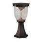 COB Pillar Lamp with Trophy Base Flaming Mountain Effect Solar Post Light for Garden  /  Patio  /  Pathway