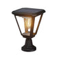 Solar Garden Light 30W 2700K Warm White COB Villa Outdoor Post Landscape Lamp with Base