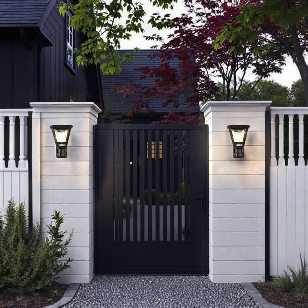 30W 2700K Warm White COB Garden Light Wall Mounted Solar Powered Outdoor Landscape Lamp