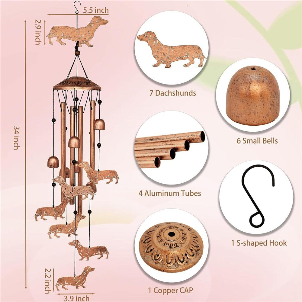 34 Inch Iron Wind Chimes Musical Garden Decor Outdoor Yard Musical Wind Bells for Garden / Patio Decor