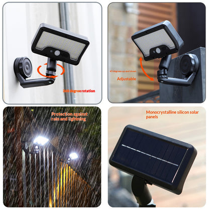 CCP0144 92-LED Motion Sensor Magnetic Wall Light IP65 Waterproof Outdoor Garden Solar Lamp