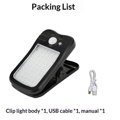 Clip-on Solar Light IP44 Waterproof 60-LED Motion Sensor Wall Lamp for Outdoor Garden
