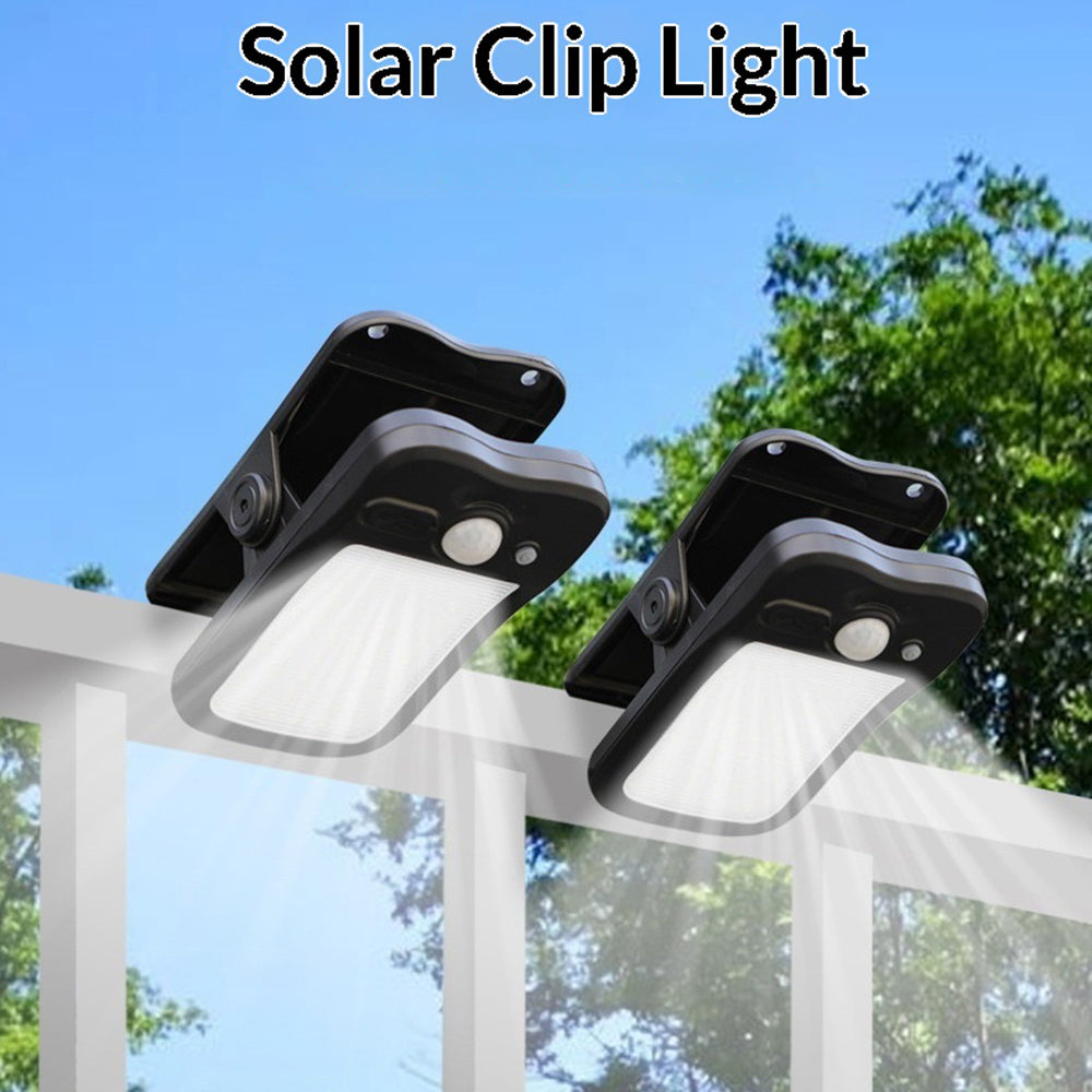 Clip-on Solar Light IP44 Waterproof 60-LED Motion Sensor Wall Lamp for Outdoor Garden