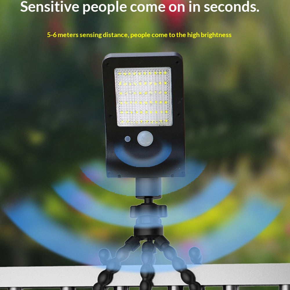 Outdoor Solar Powered Octopus Light IP44 Waterproof 60-LED Motion Sensor Garden Wall Light