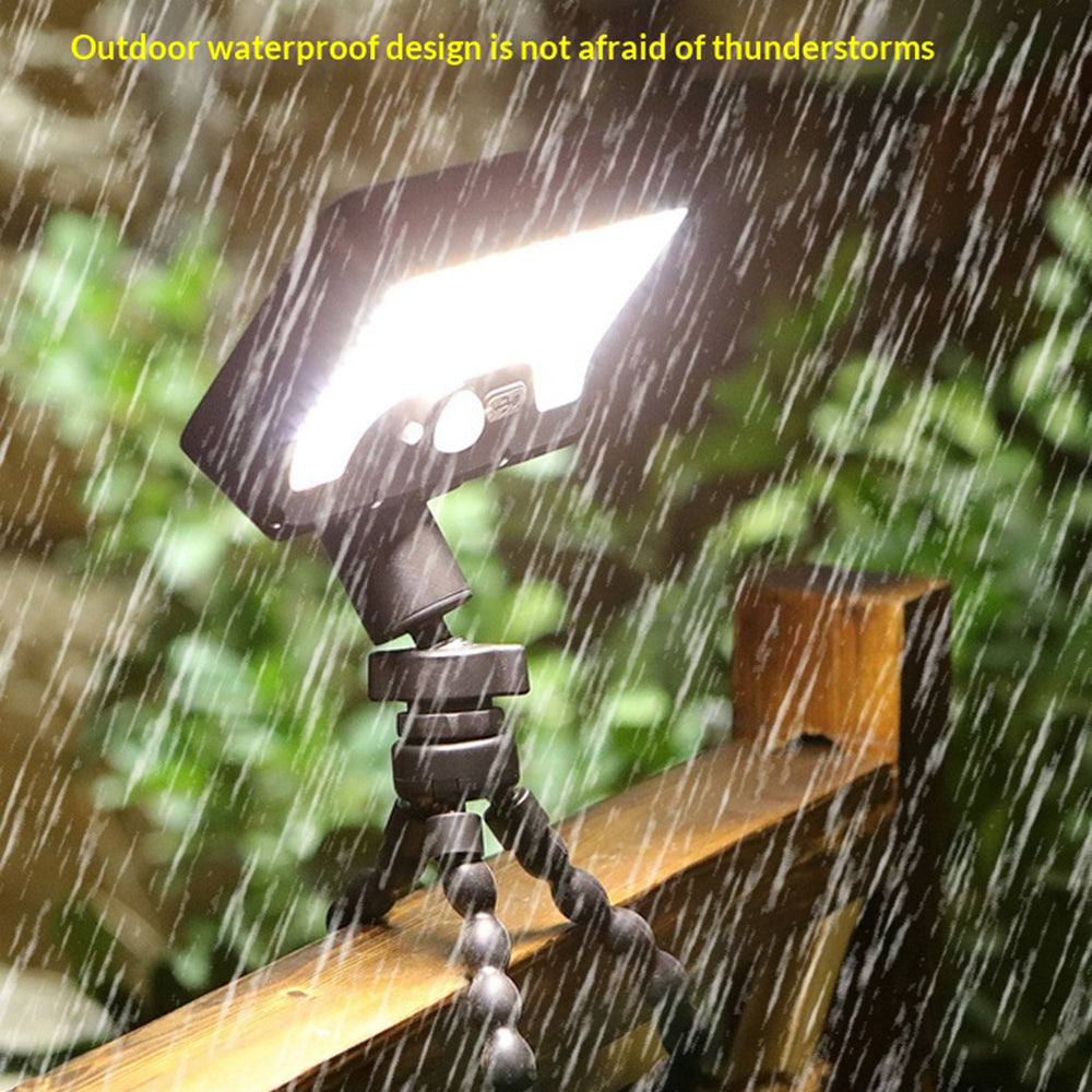 Waterproof 92-LED Solar Garden Light Outdoor Motion Sensor Path Wall Light with Flexible Octopus Mount
