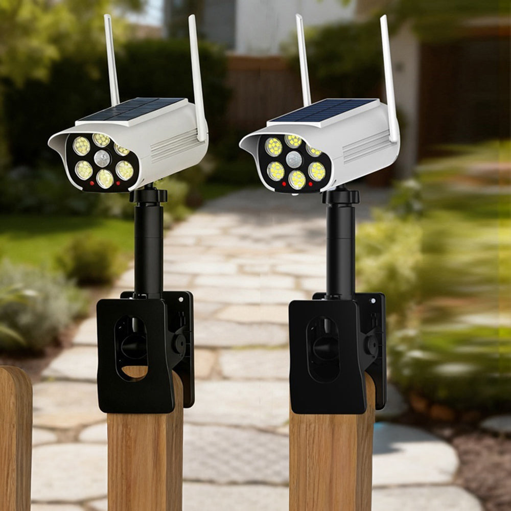 P43 Simulated Security Camera Clip-on Solar Light IP44 Waterproof Outdoor Garden LED Motion Sensor Lamp