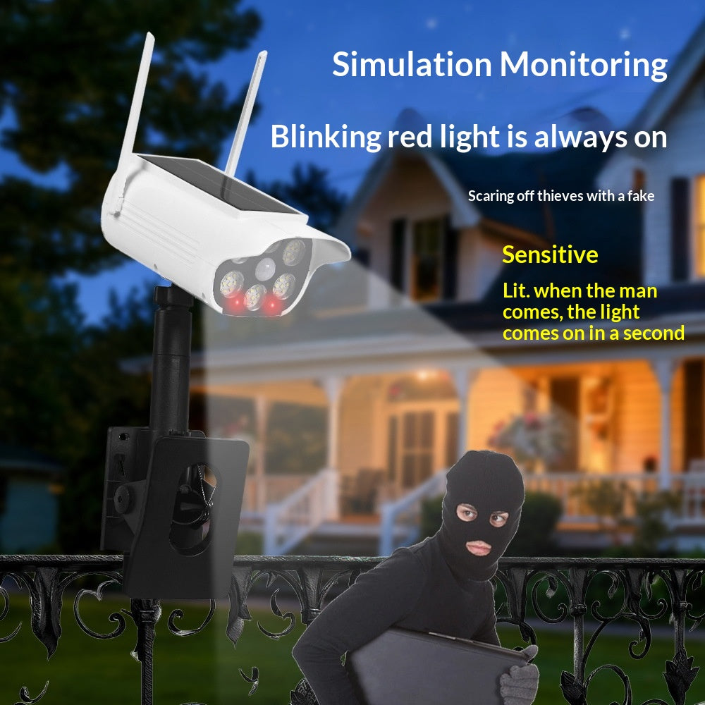 P43 Simulated Security Camera Clip-on Solar Light IP44 Waterproof Outdoor Garden LED Motion Sensor Lamp
