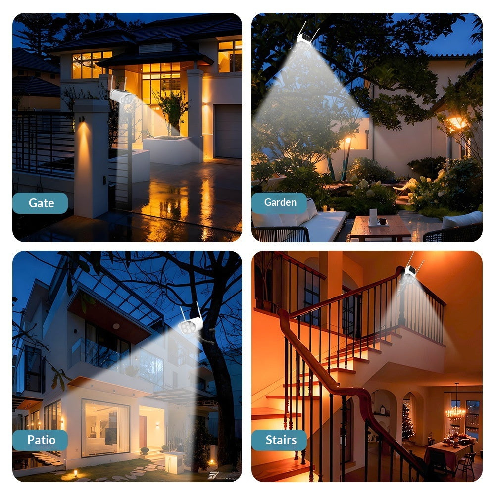 Simulated Security Camera Solar Light with Flexible Octopus Mount Outdoor Motion Sensor LED Street Lamp for Yard