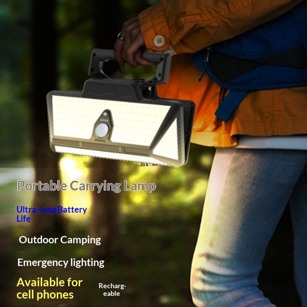 GY00803 3 Color Modes 208 LEDs Motion Sensor Solar Light for Yard IP44 Waterproof Clip-on Garden Lamp