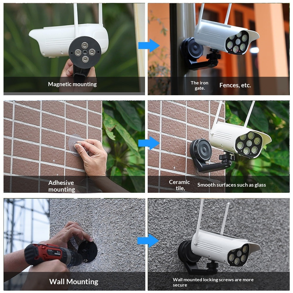 P42 Fake Camera Design Solar Security Light for Outdoor IP65 Waterproof Motion Sensor Wall Lamp