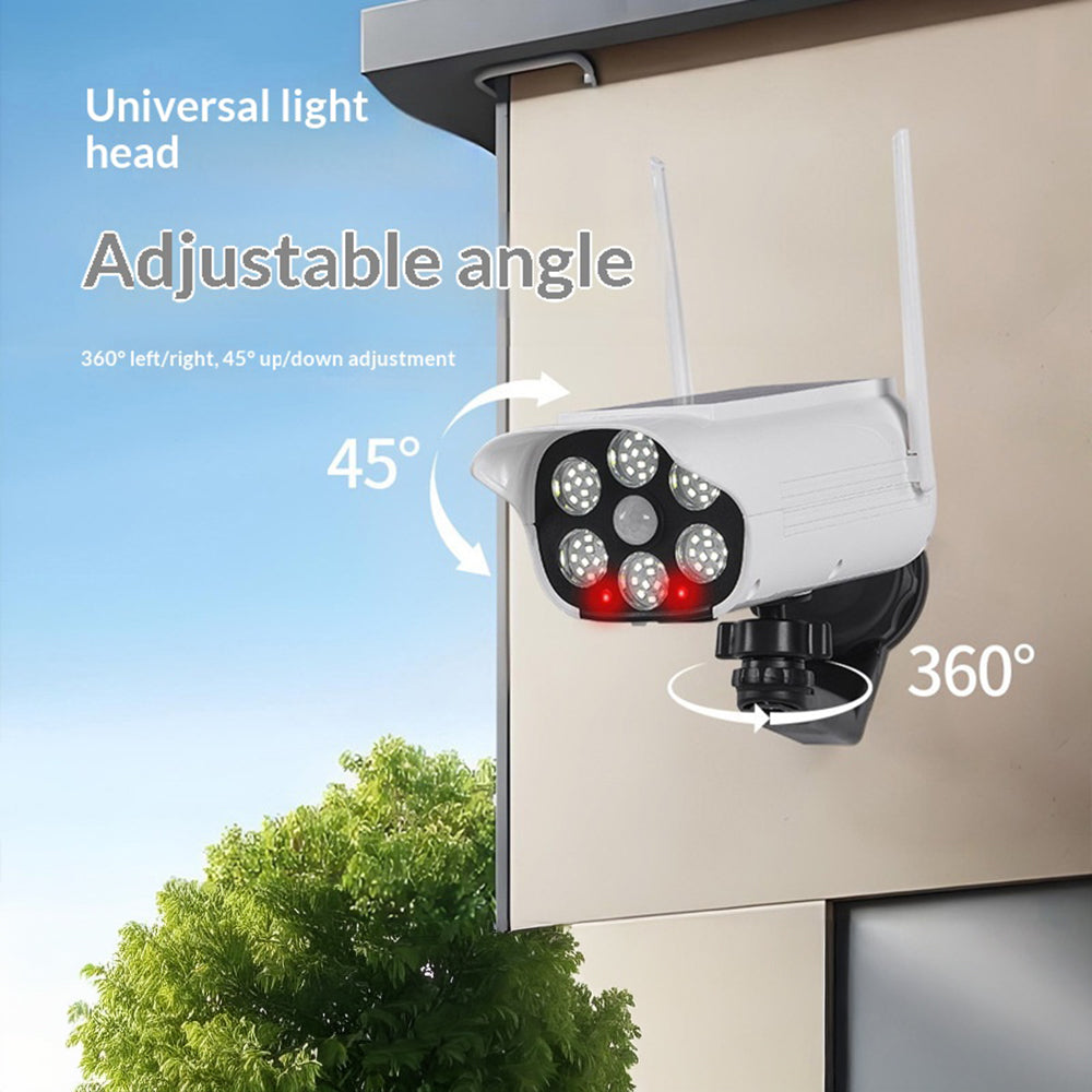 P42 Fake Camera Design Solar Security Light for Outdoor IP65 Waterproof Motion Sensor Wall Lamp