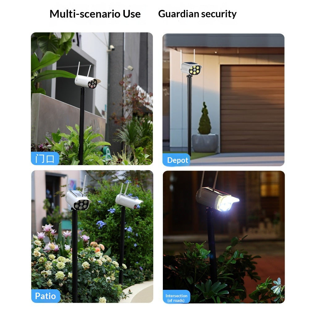 P45 Fake Security Camera Solar Powered Light Motion Sensor IP65 Waterproof Outdoor Garden LED Lamp