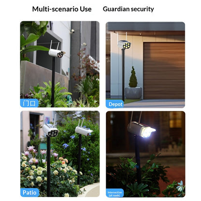 P45 Fake Security Camera Solar Powered Light Motion Sensor IP65 Waterproof Outdoor Garden LED Lamp