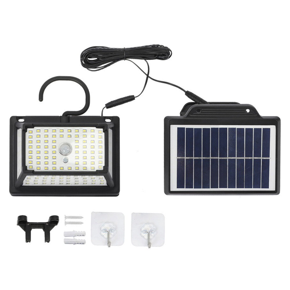 CCP087 190 LEDs Solar Powered Split Motion Sensor Light IP65 Waterproof Outdoor Garden Hanging Lamp