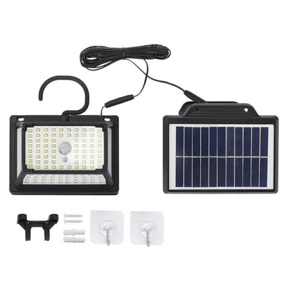CCP087 190 LEDs Solar Powered Split Motion Sensor Light IP65 Waterproof Outdoor Garden Hanging Lamp