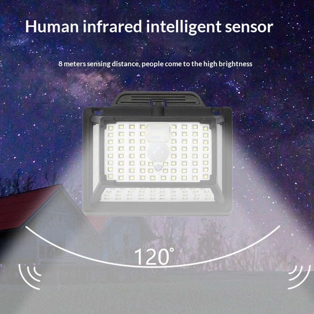 CCP087 190 LEDs Solar Powered Split Motion Sensor Light IP65 Waterproof Outdoor Garden Hanging Lamp