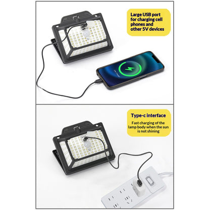 CCP087 190 LEDs Solar Powered Split Motion Sensor Light IP65 Waterproof Outdoor Garden Hanging Lamp