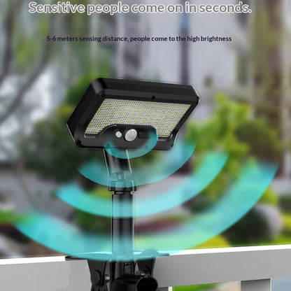IP65 Waterproof Solar Outdoor Light PIR Motion Sensor LED Garden Light with Clamp for Yard