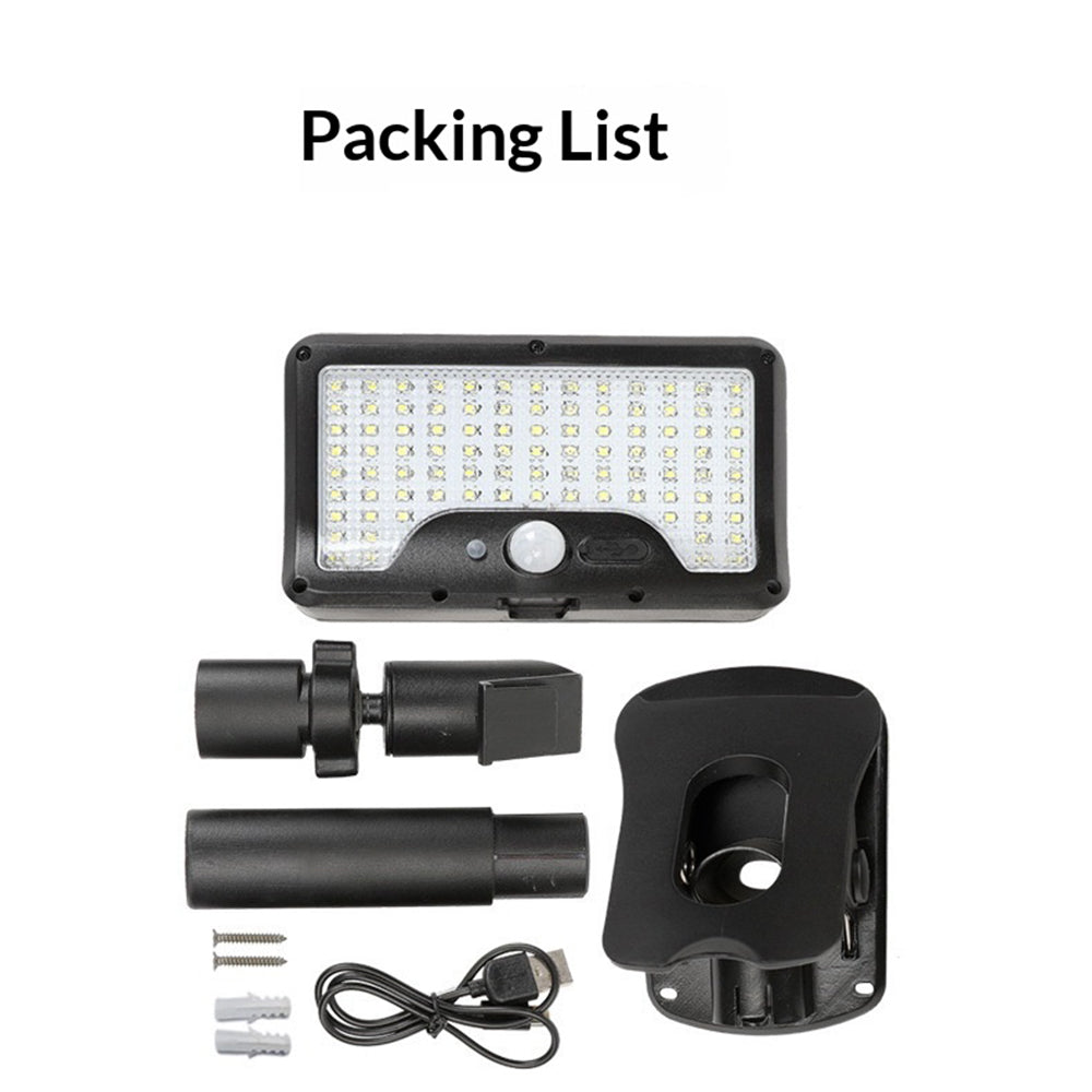 IP65 Waterproof Solar Outdoor Light PIR Motion Sensor LED Garden Light with Clamp for Yard