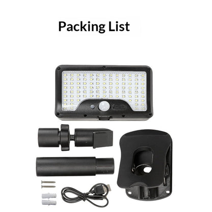 IP65 Waterproof Solar Outdoor Light PIR Motion Sensor LED Garden Light with Clamp for Yard