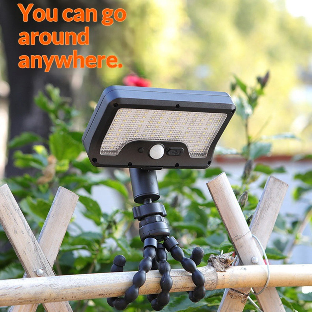 P21 Solar Motion Sensor Light IP65 Waterproof 92 LEDs Outdoor Garden Clamp Lamp with Octopus Mount