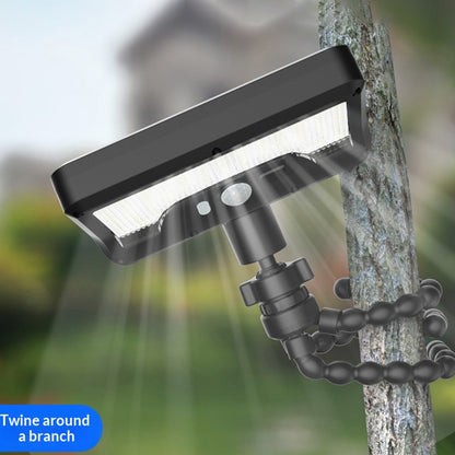 P21 Solar Motion Sensor Light IP65 Waterproof 92 LEDs Outdoor Garden Clamp Lamp with Octopus Mount