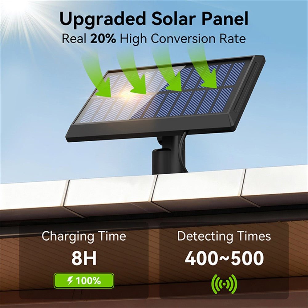 TG-TY18402 Solar Motion Sensor Light 4 Heads 336 LED 2000mAh Wall Lamp for Outdoor Garden Garage