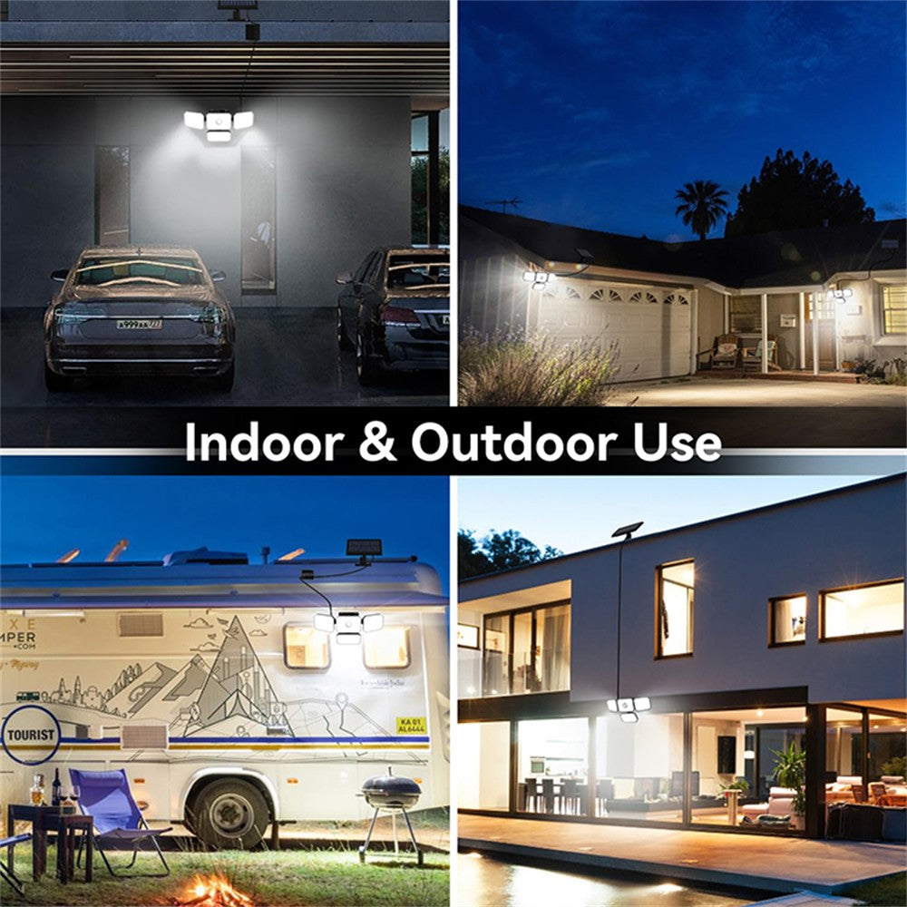 TG-TY18402 Solar Motion Sensor Light 4 Heads 336 LED 2000mAh Wall Lamp for Outdoor Garden Garage