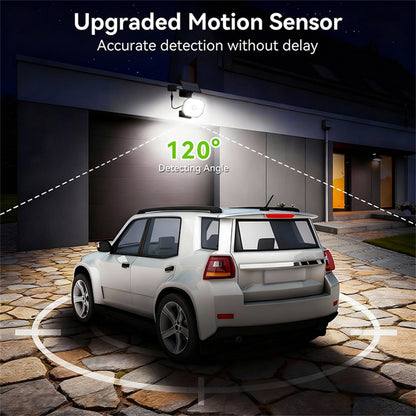 TG-TY17301 Solar Motion Sensor Wall Light 148 LED PIR Remote Control 3 Modes Security Light for Outdoor Garden