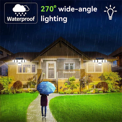 TG-TY18101 366-LED Solar Motion Sensor Wall Light 270° Wide Angle IP44 Waterproof Wall Lamp for Outdoor Garden