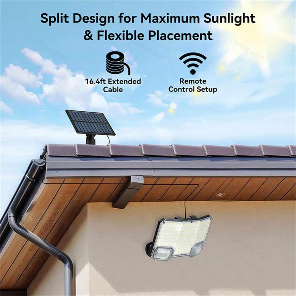 TG-TY19501 112-LED Solar Motion Sensor Wall Light 3 Modes Remote Control Waterproof Outdoor Security Light for Garden Patio