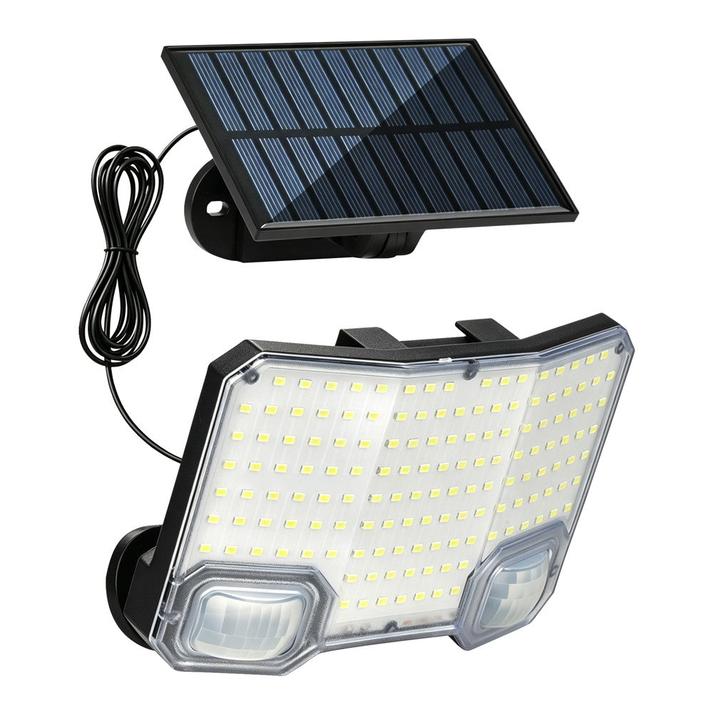 TG-TY19502 144-LED Solar Motion Sensor Wall Light 3 Modes Remote Control Waterproof Wall Lamp for Garden Patio