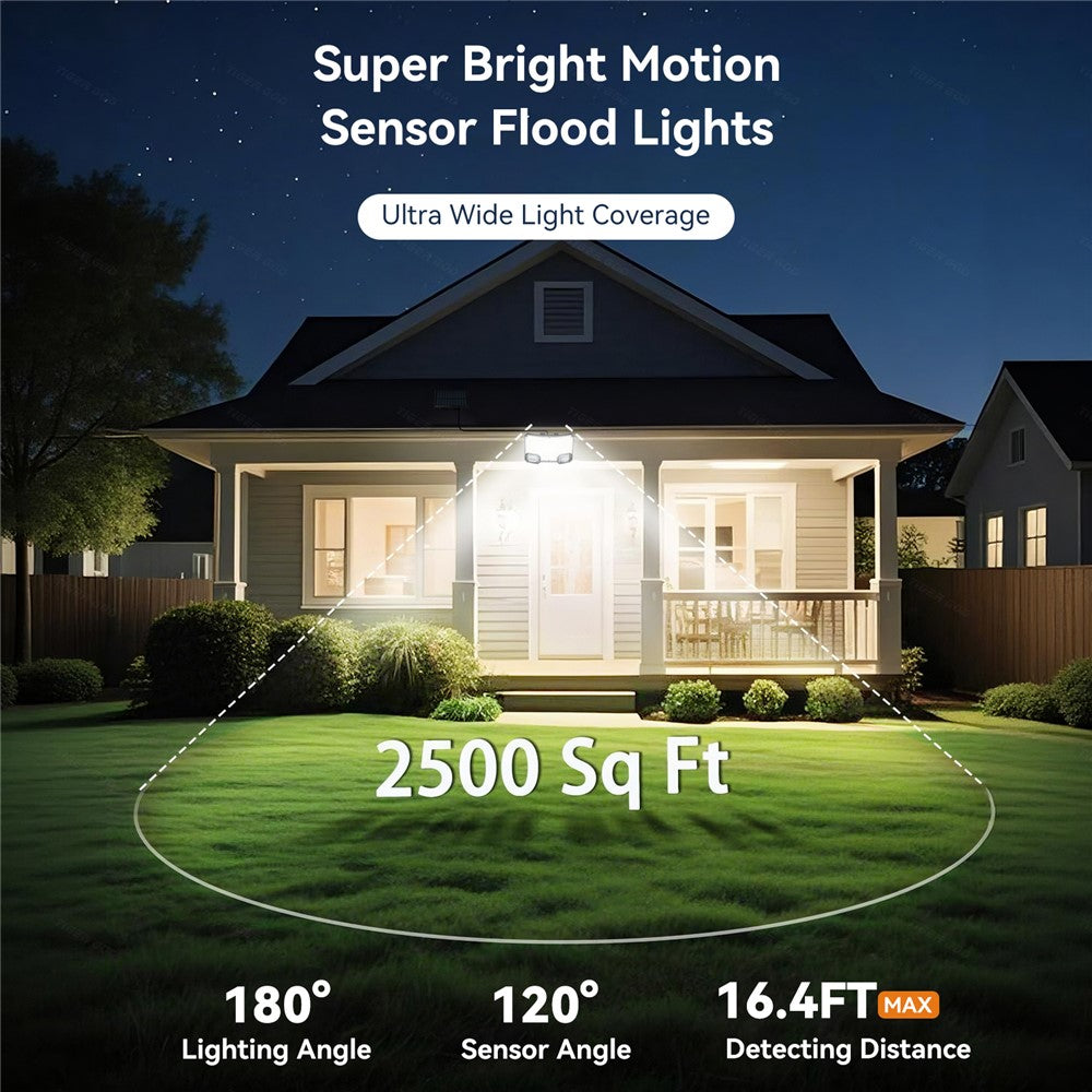 TG-TY19502 144-LED Solar Motion Sensor Wall Light 3 Modes Remote Control Waterproof Wall Lamp for Garden Patio