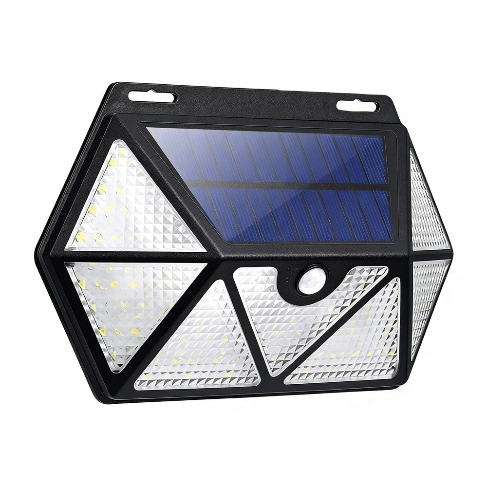 YY-61352 135 LED Solar Wall Light Seven-Sided PIR Motion Sensor IP65 Waterproof Outdoor Garden Yard Security Lamp