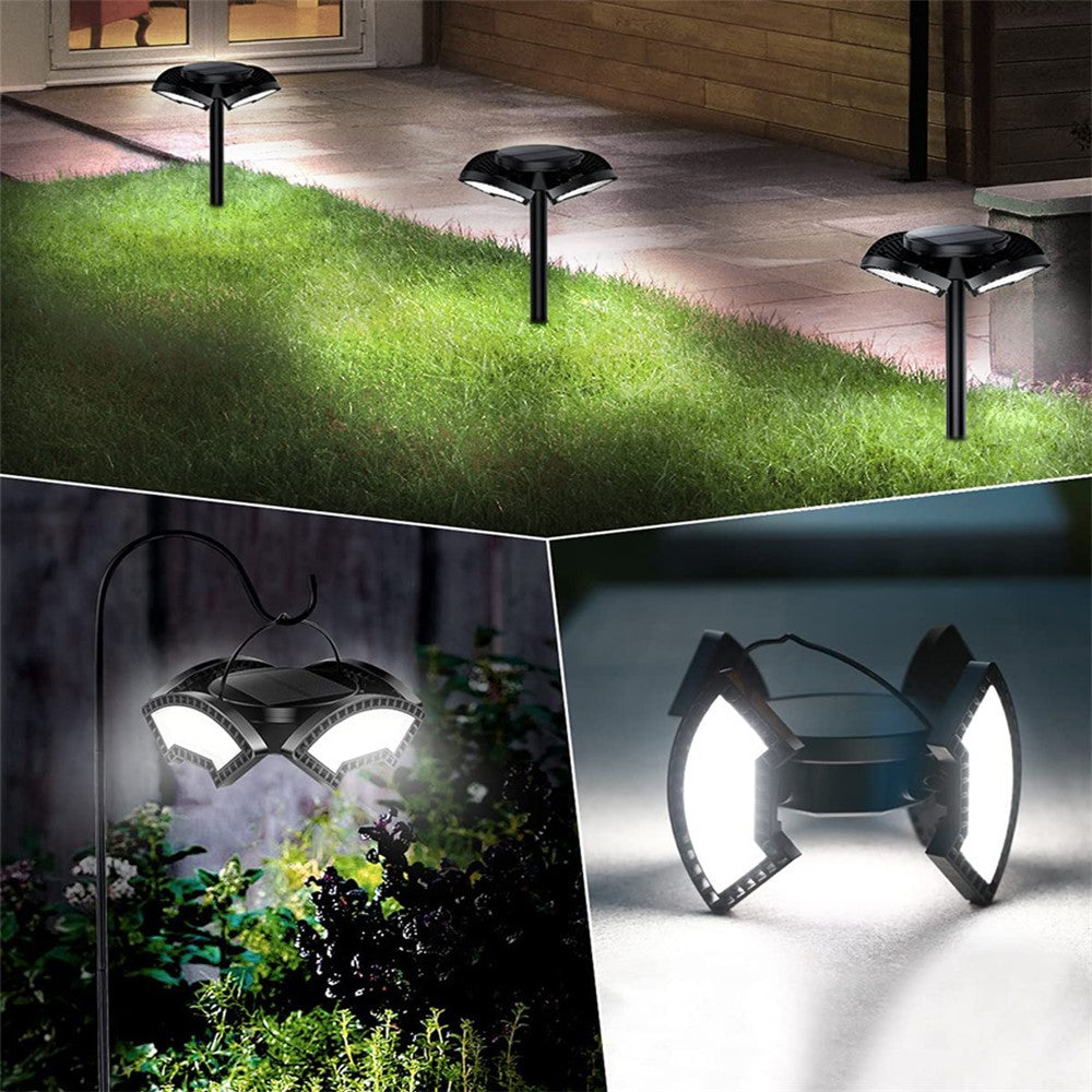 YY-53041 Outdoor 304 LED Solar Round-Shaped Driveway Lights Adjustable Angle Garden Pathway Illumination Parking Spotlights