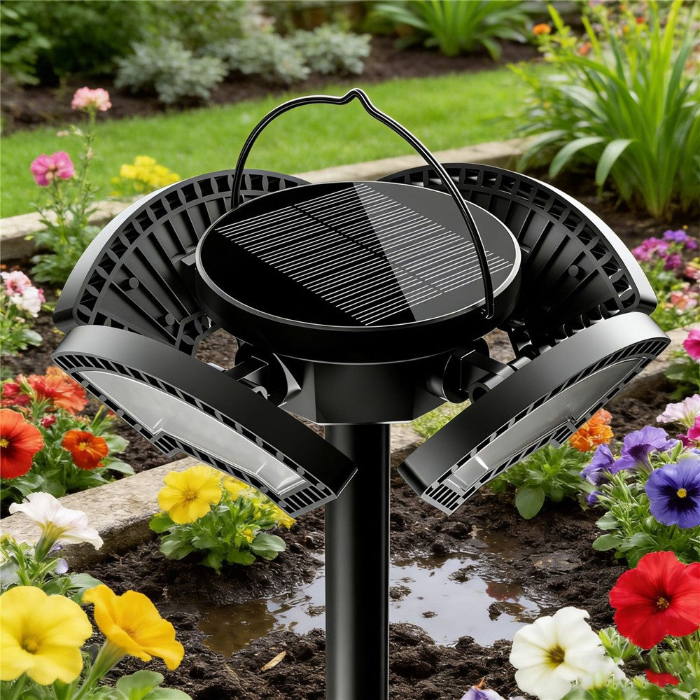 YY-53041 Outdoor 304 LED Solar Round-Shaped Driveway Lights Adjustable Angle Garden Pathway Illumination Parking Spotlights