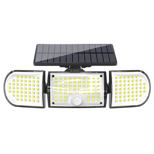 YY-20993 160-LED Solar Powered Wall Light PIR Motion Sensor 600 Lumens IP65 Waterproof Outdoor Security Lamp for Yard Garage