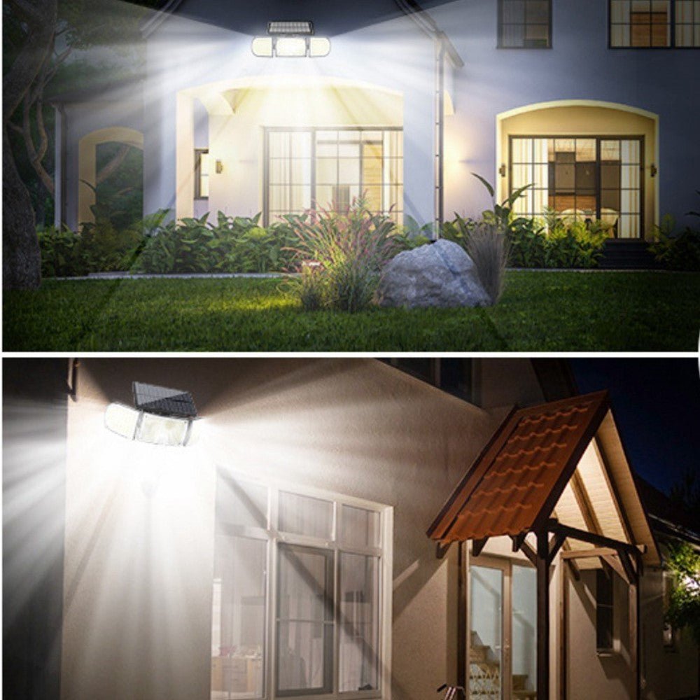 YY-20993 160-LED Solar Powered Wall Light PIR Motion Sensor 600 Lumens IP65 Waterproof Outdoor Security Lamp for Yard Garage
