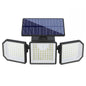 3-Head LED Solar Wall Light Motion Sensor 167-LED IP65 Waterproof Adjustable Security Light for Outdoor Garden