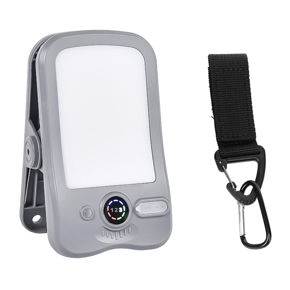 Solar Camping Clip-On Light 60-LED 3 Dimmable Modes Waterproof Rechargeable Lantern Night Light Outdoor Lighting