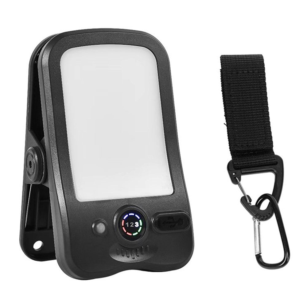 Solar Camping Clip-On Light 60-LED 3 Dimmable Modes Waterproof Rechargeable Lantern Night Light Outdoor Lighting