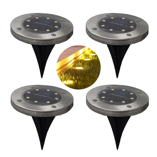 4Pcs 8LED Outdoor Gardening Lights Decorative Lamp with Warm Color for Yard Path