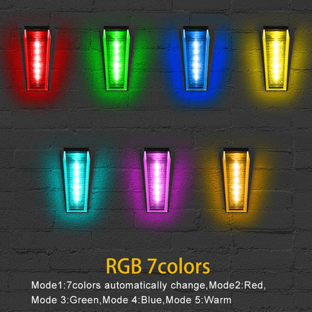 N772 4Pcs Outdoor Wall Lamp Waterproof Solar Light for Garden Street Landscape Balcony Decor